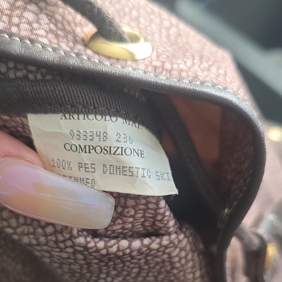 Elegant Brown Textured Backpack Italian Luxury Authentic - Picture 11 of 12